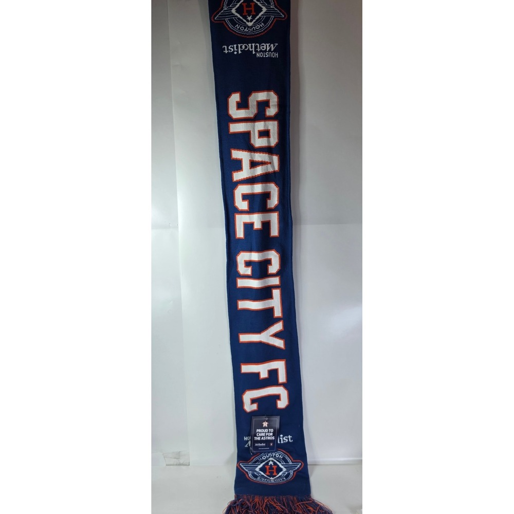 Houston Astros Space City FC Soccer Scarf City Connect SGA Houston Methodist NWT